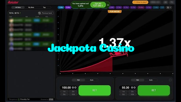 Jackpota Casino casino presented on mobile device in Pakistan with slots and live games